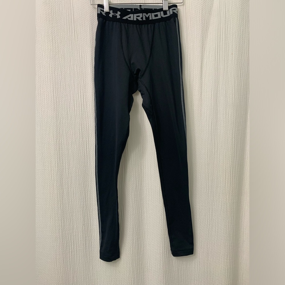 Under Armour Boys Large Compression Leggings Black